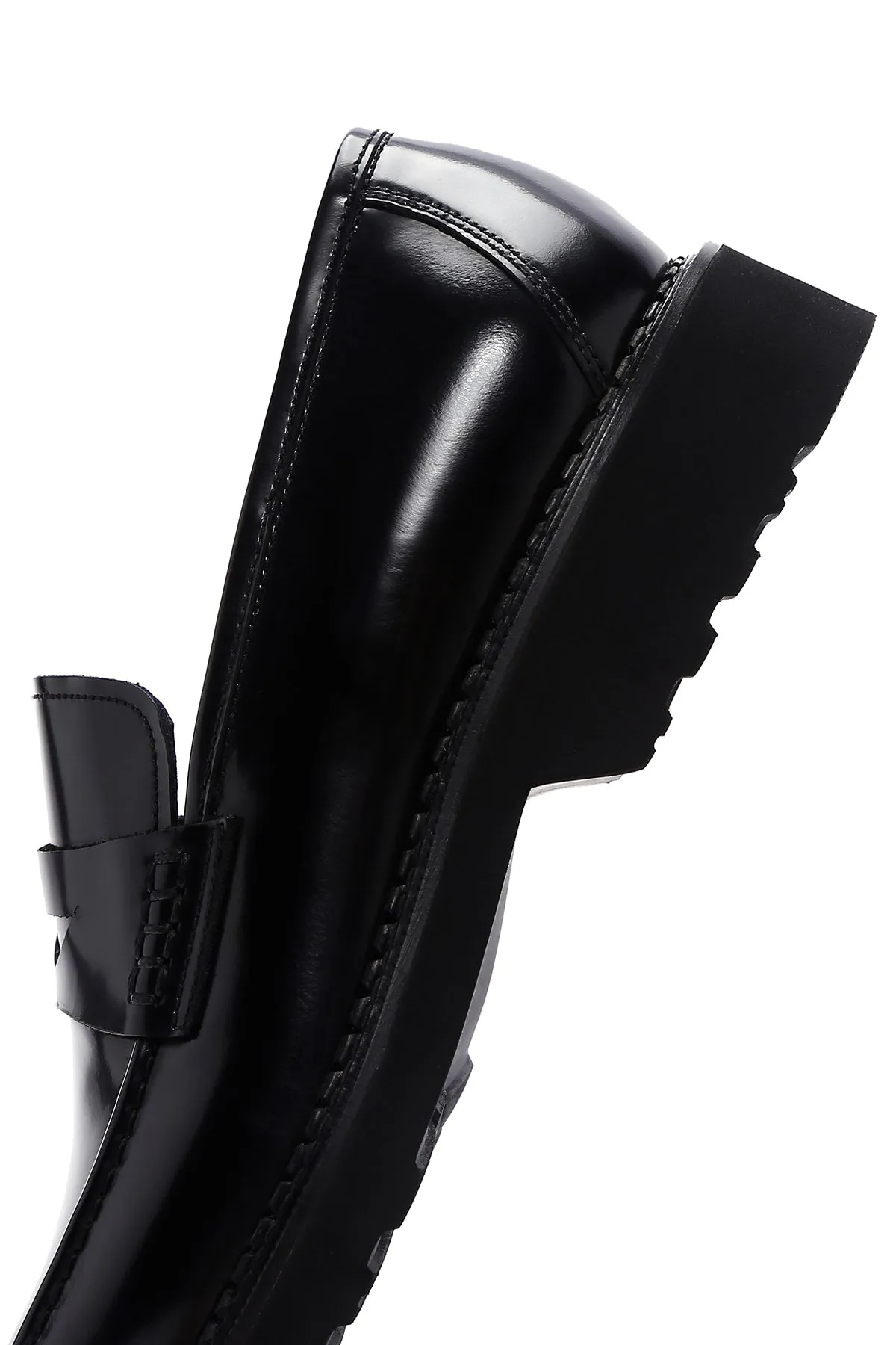 Erkek Siyah Rugan Deri Casual Loafer