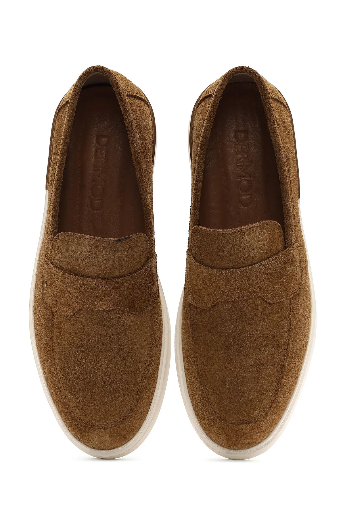 Erkek Taba Süet Deri Casual Loafer