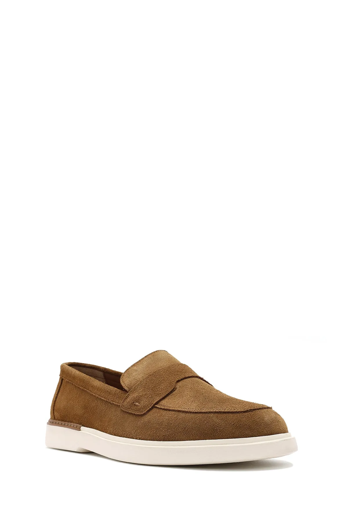 Erkek Taba Süet Deri Casual Loafer