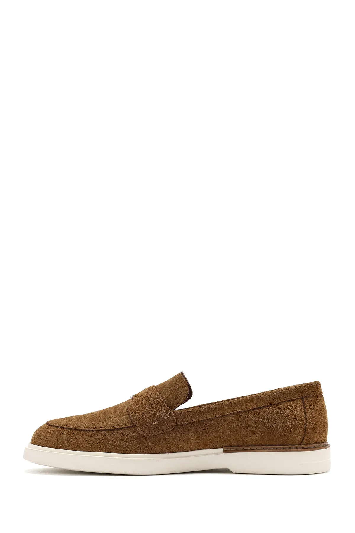 Erkek Taba Süet Deri Casual Loafer
