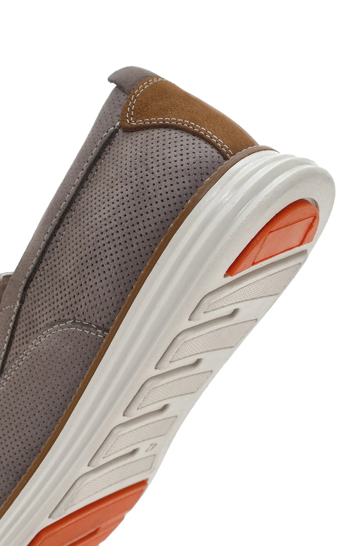 Erkek Vizon Nubuk Deri Casual Loafer