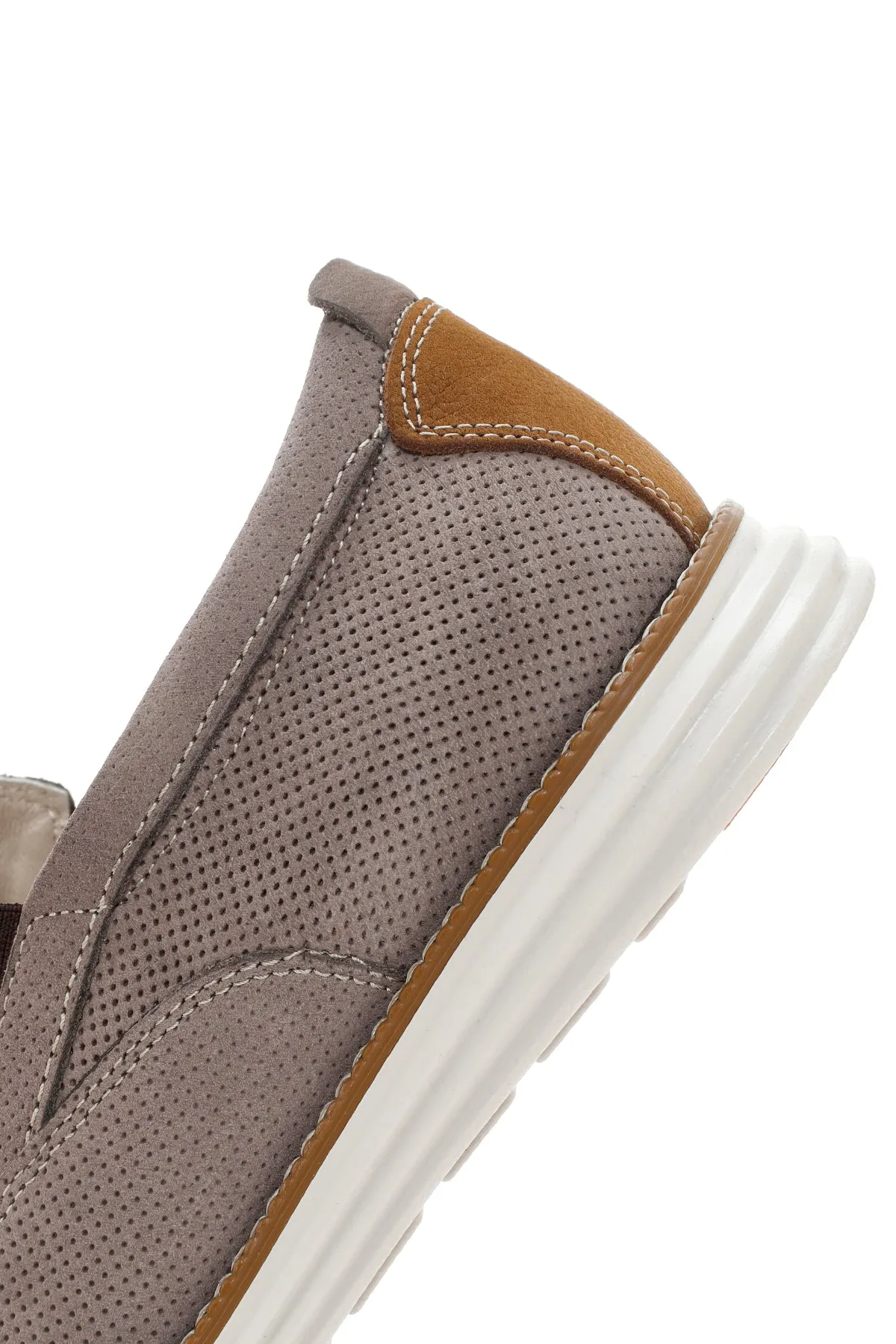 Erkek Vizon Nubuk Deri Casual Loafer