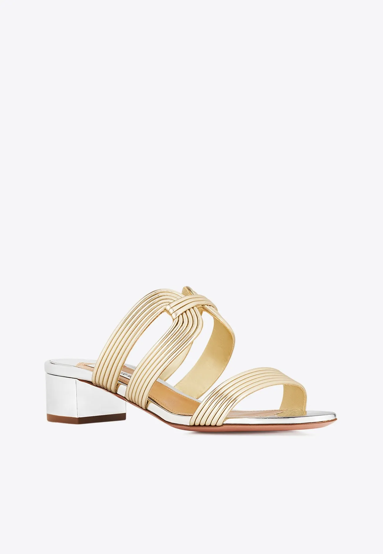 Esencia 35 Metallic Leather Sandals