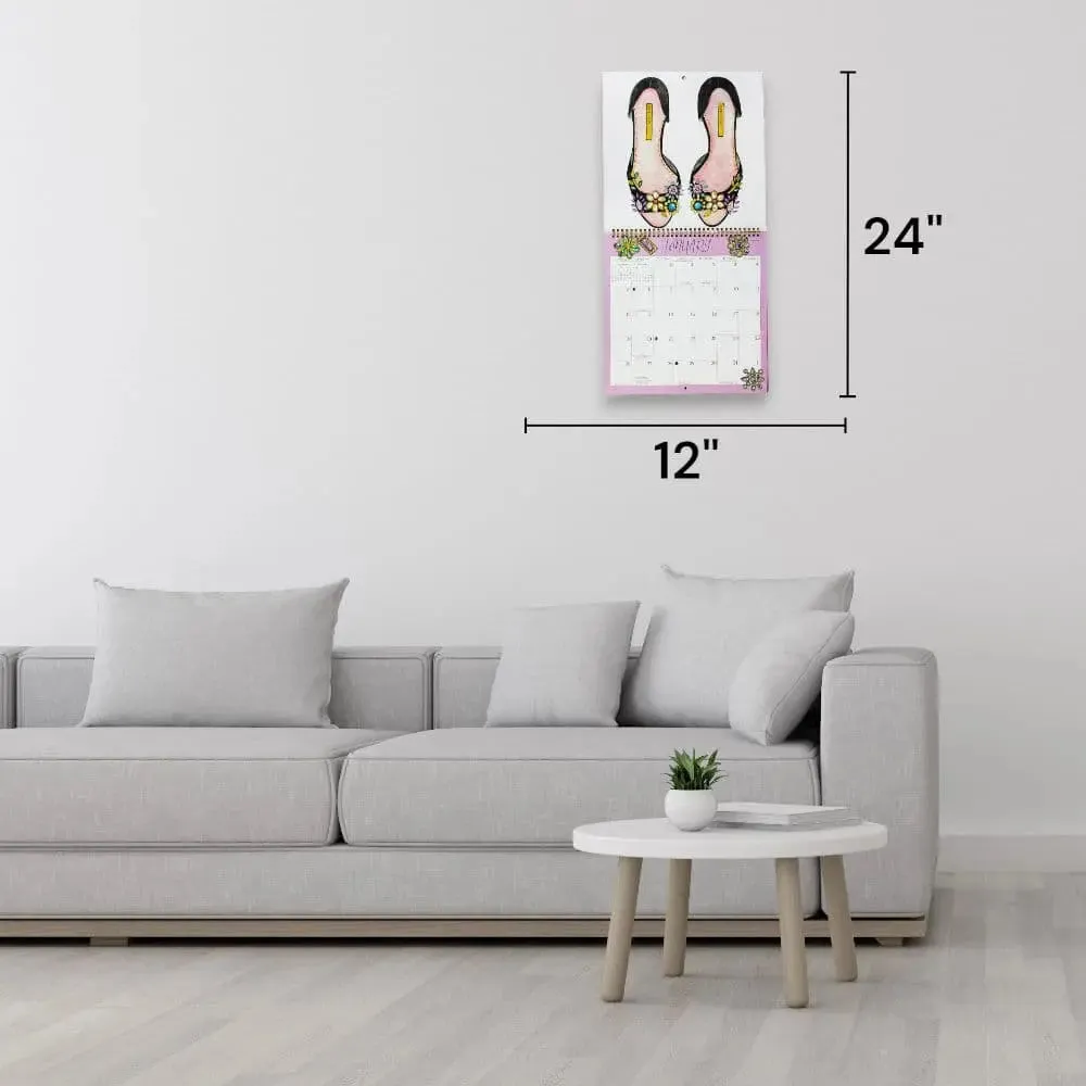 Exquisite Shoes 2025 Wall Calendar