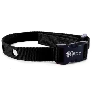 eXtreme Dog Fence Collar Strap for in ground fence receivers - Black