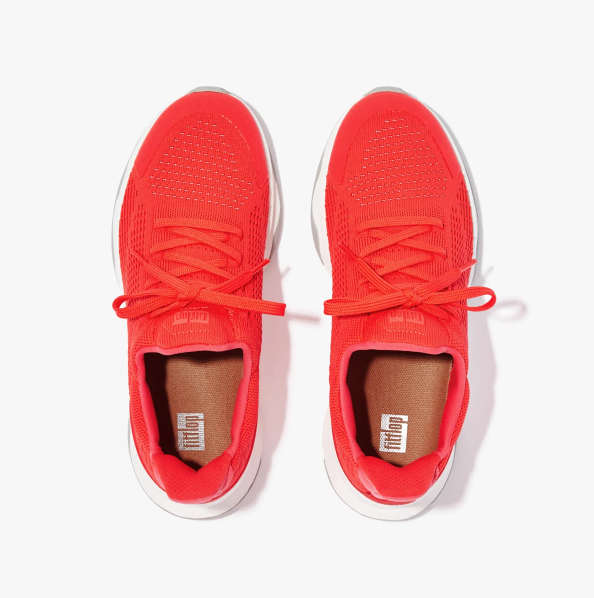 FitFlop VITAMIN FFX Womens Knit Sport Trainers Neon Orange