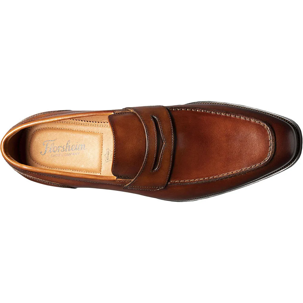 Florsheim Sorrento Cognac Moc Toe Penny Loafer Men's Dress Shoes