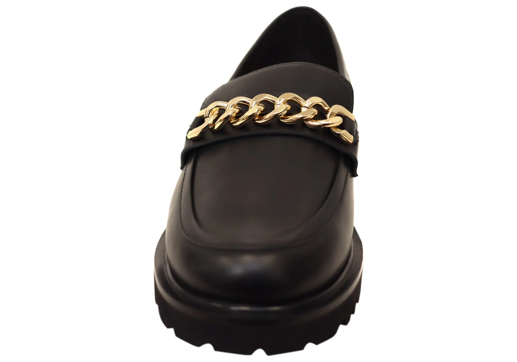 Florsheim Womens Comfortable Candice Leather Moc Toe Loafers Shoes