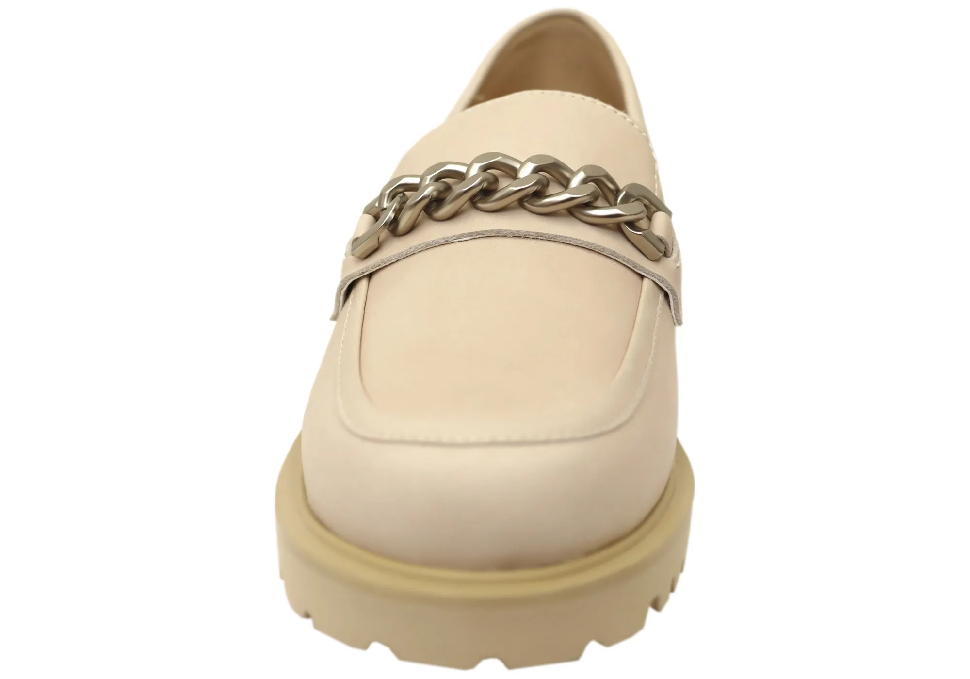 Florsheim Womens Comfortable Candice Leather Moc Toe Loafers Shoes