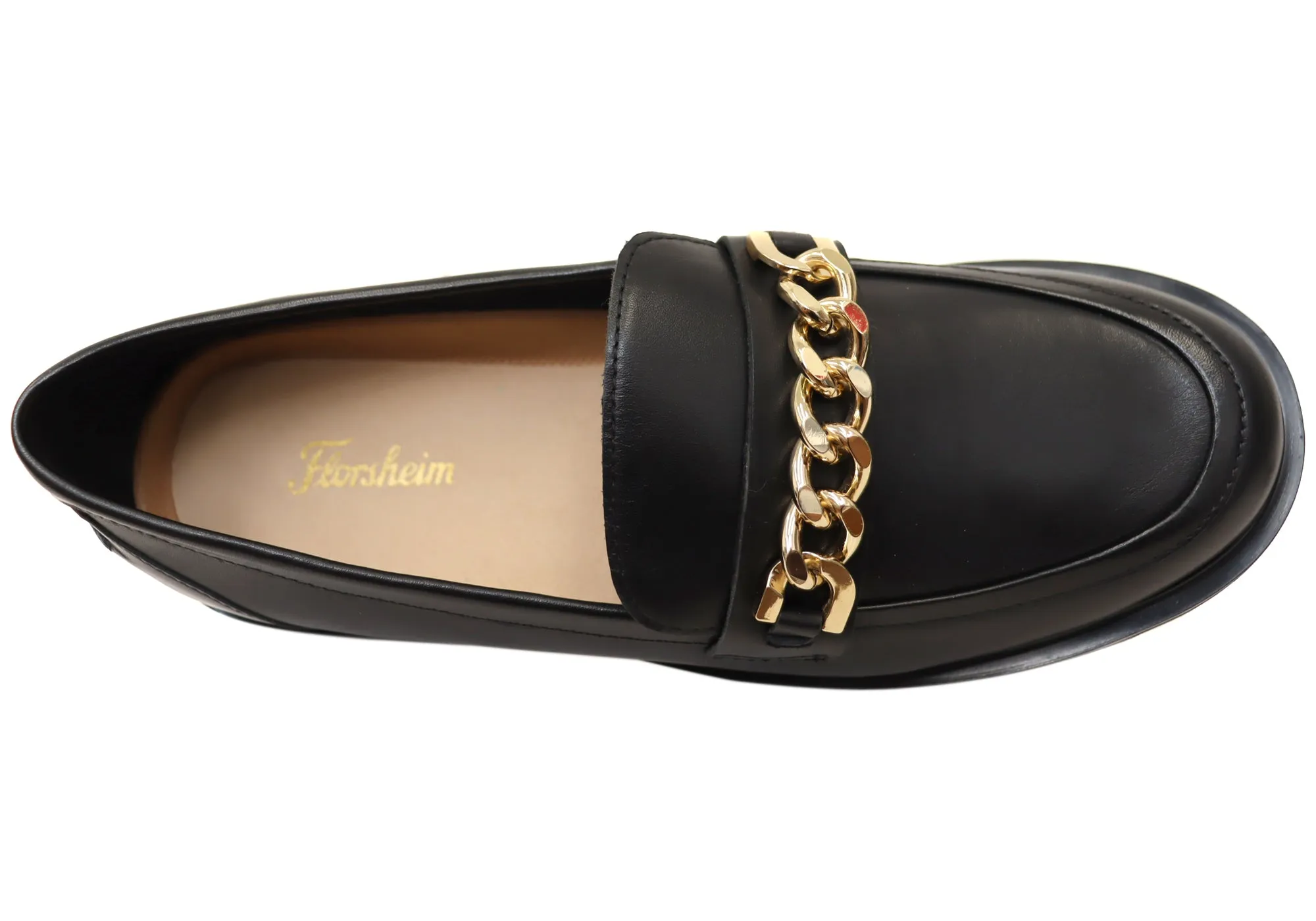 Florsheim Womens Comfortable Candice Leather Moc Toe Loafers Shoes
