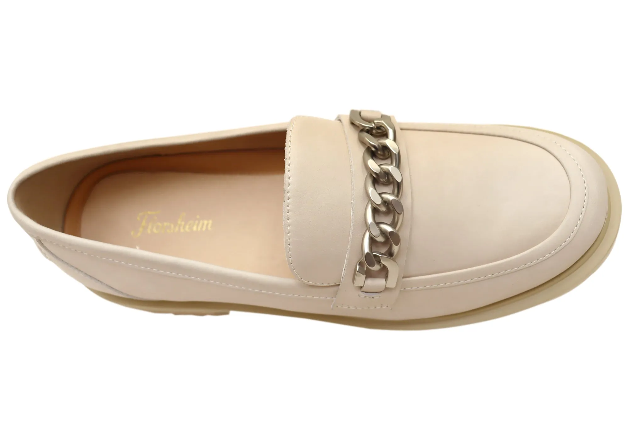 Florsheim Womens Comfortable Candice Leather Moc Toe Loafers Shoes