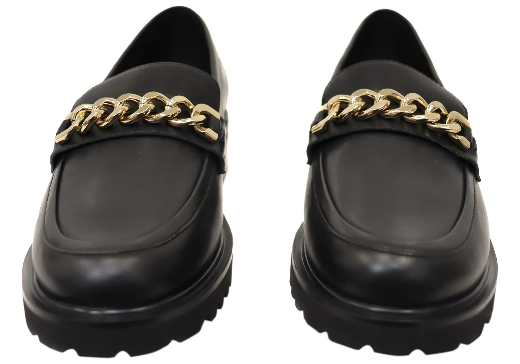 Florsheim Womens Comfortable Candice Leather Moc Toe Loafers Shoes