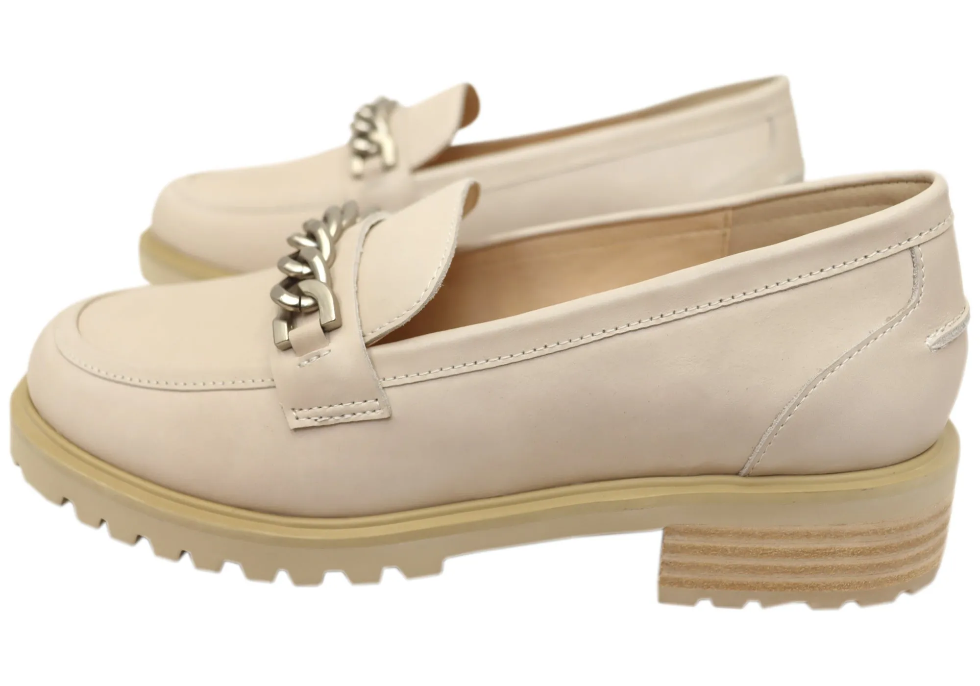 Florsheim Womens Comfortable Candice Leather Moc Toe Loafers Shoes