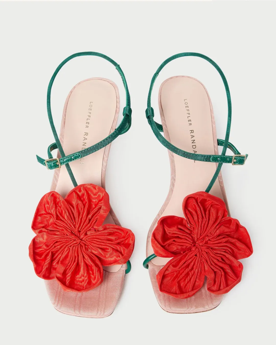 FRANK FLOWER APPLIQUE HEELED SANDAL