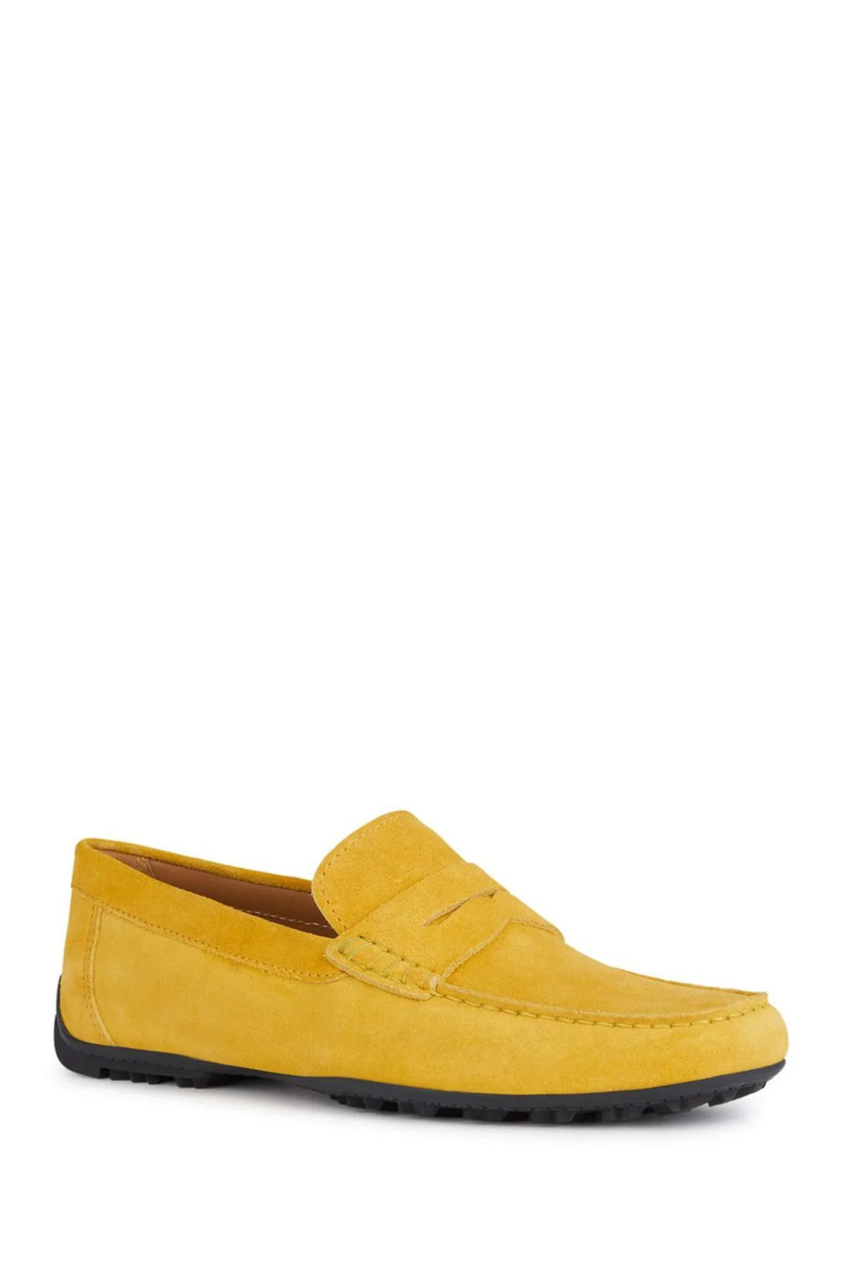 Geox Erkek Sarı Kosmopolis   Grip Süet Deri Casual Loafer