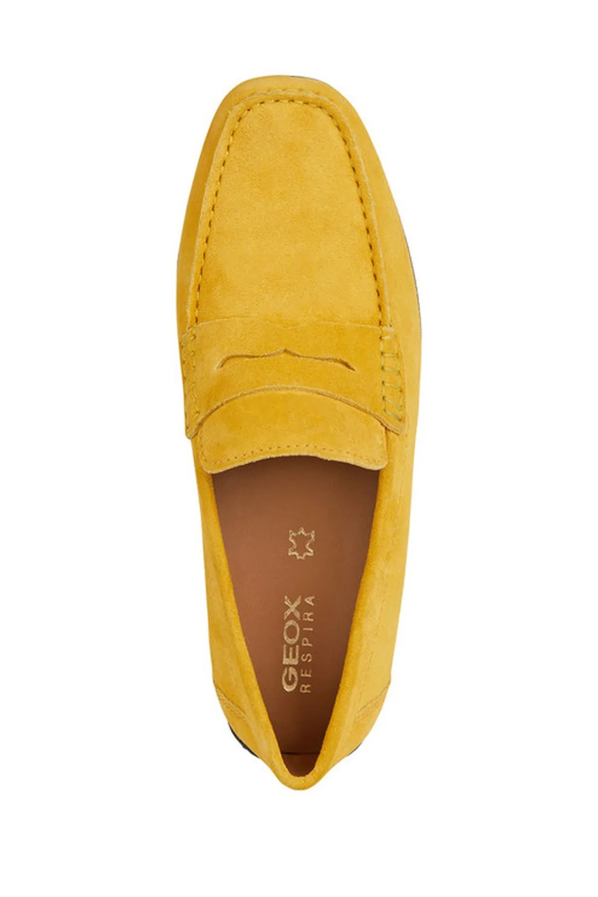 Geox Erkek Sarı Kosmopolis   Grip Süet Deri Casual Loafer