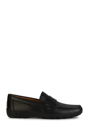 Geox Erkek Siyah U Kosmopolis   Grip B - Tum Deri Casual Loafer