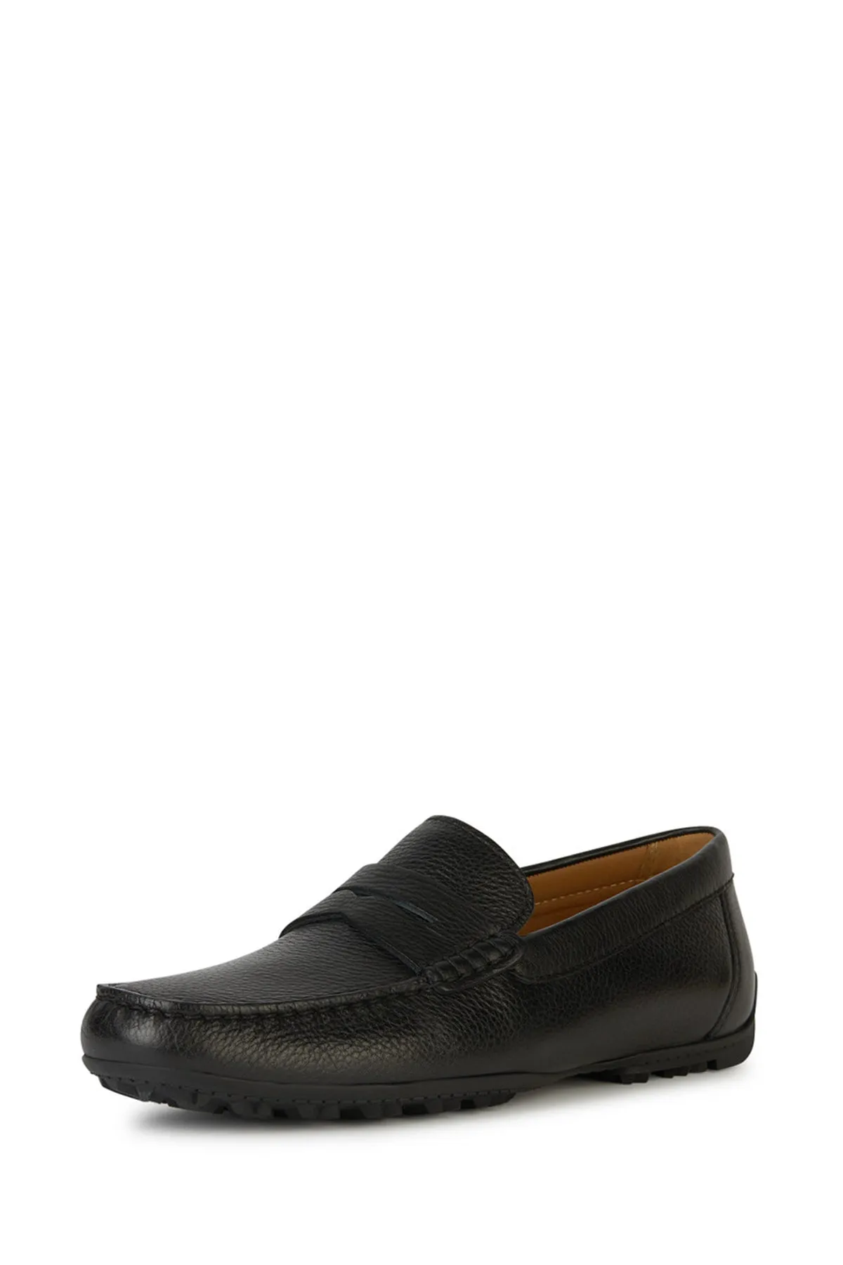 Geox Erkek Siyah U Kosmopolis   Grip B - Tum Deri Casual Loafer