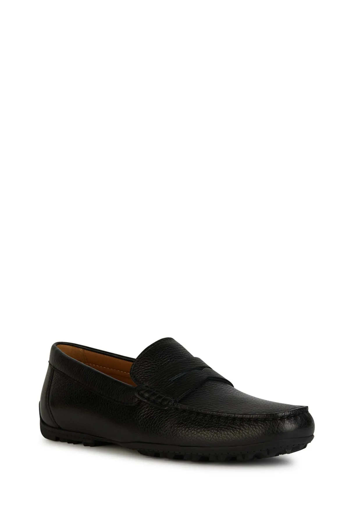 Geox Erkek Siyah U Kosmopolis   Grip B - Tum Deri Casual Loafer