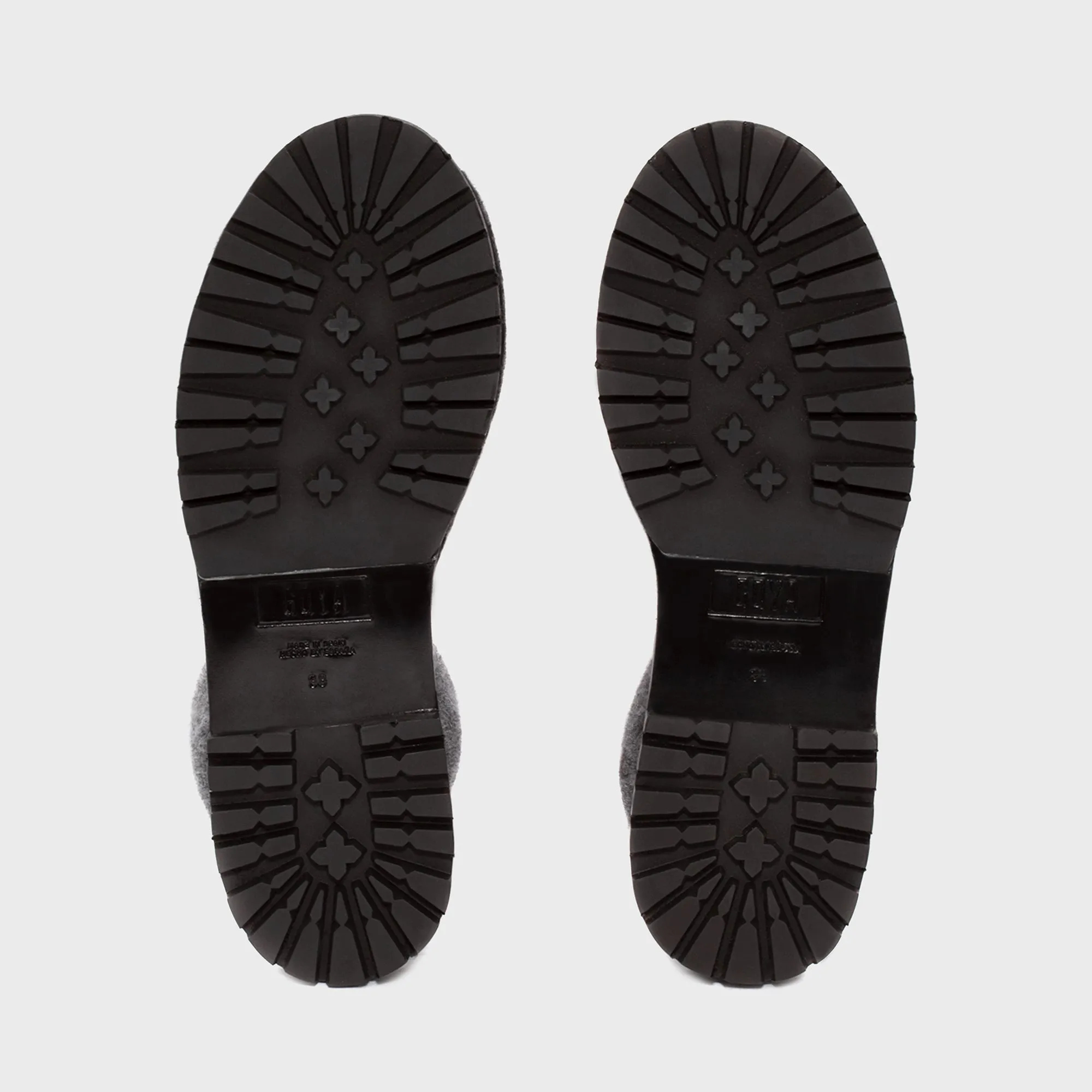 GOYA Slate Crystal Embellished Felt Sandals