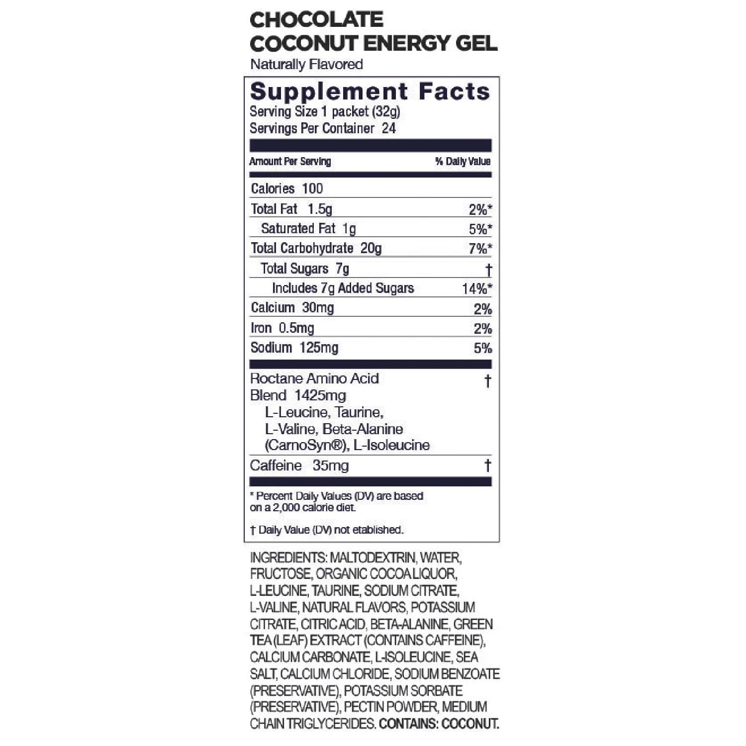 GU Energy Box Roctane Energy Gel, Chocolate Coconut