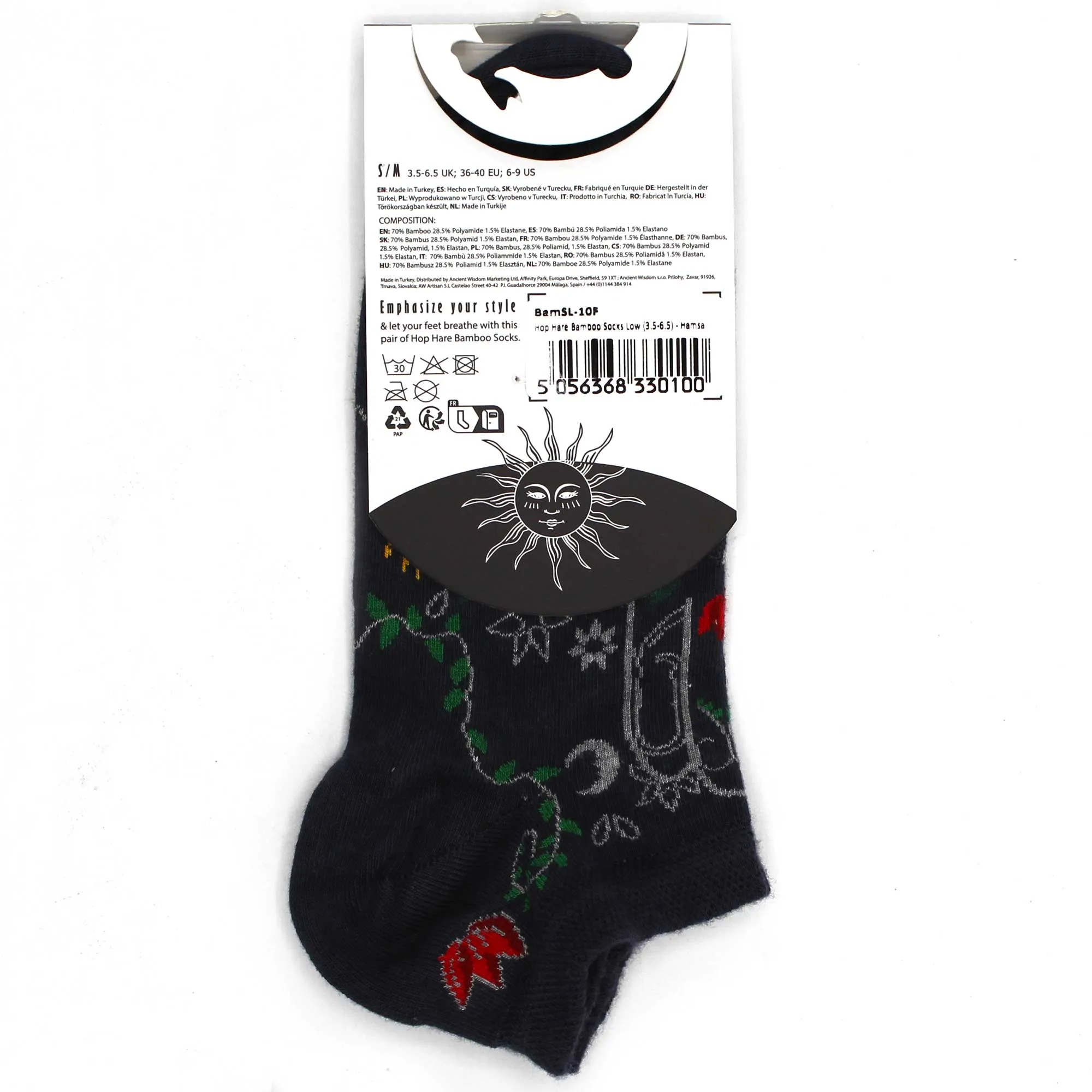 Hamsa Socks Low M/L 7.5-11.5 - Hamsa