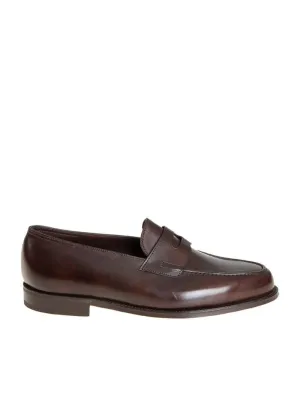 Hand-Sealed Brown Calf Leather College Loafer
