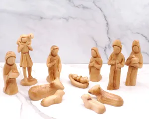 Handcrafted Olive Wood Nativity Scene Figurines | Authentic Holy Land Decor | Unique Christmas Gift