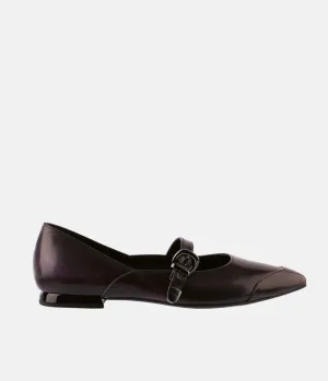 Hogl Super Stylish Aubergine Mary Jane Flats