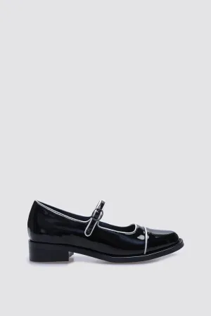 JUICY MARYJANE FLAT BLACK PATENT LEATHER