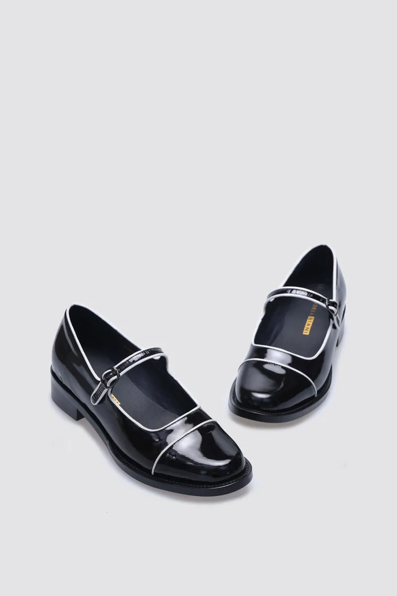 JUICY MARYJANE FLAT BLACK PATENT LEATHER