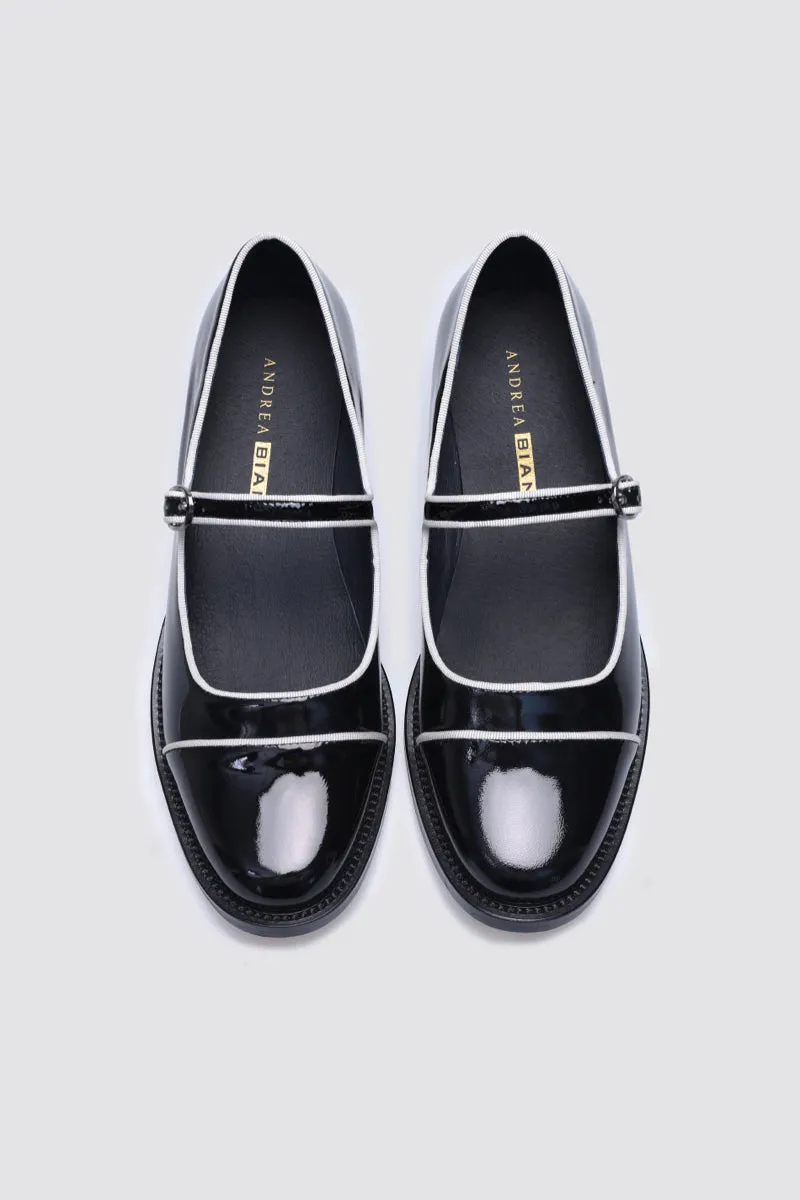 JUICY MARYJANE FLAT BLACK PATENT LEATHER