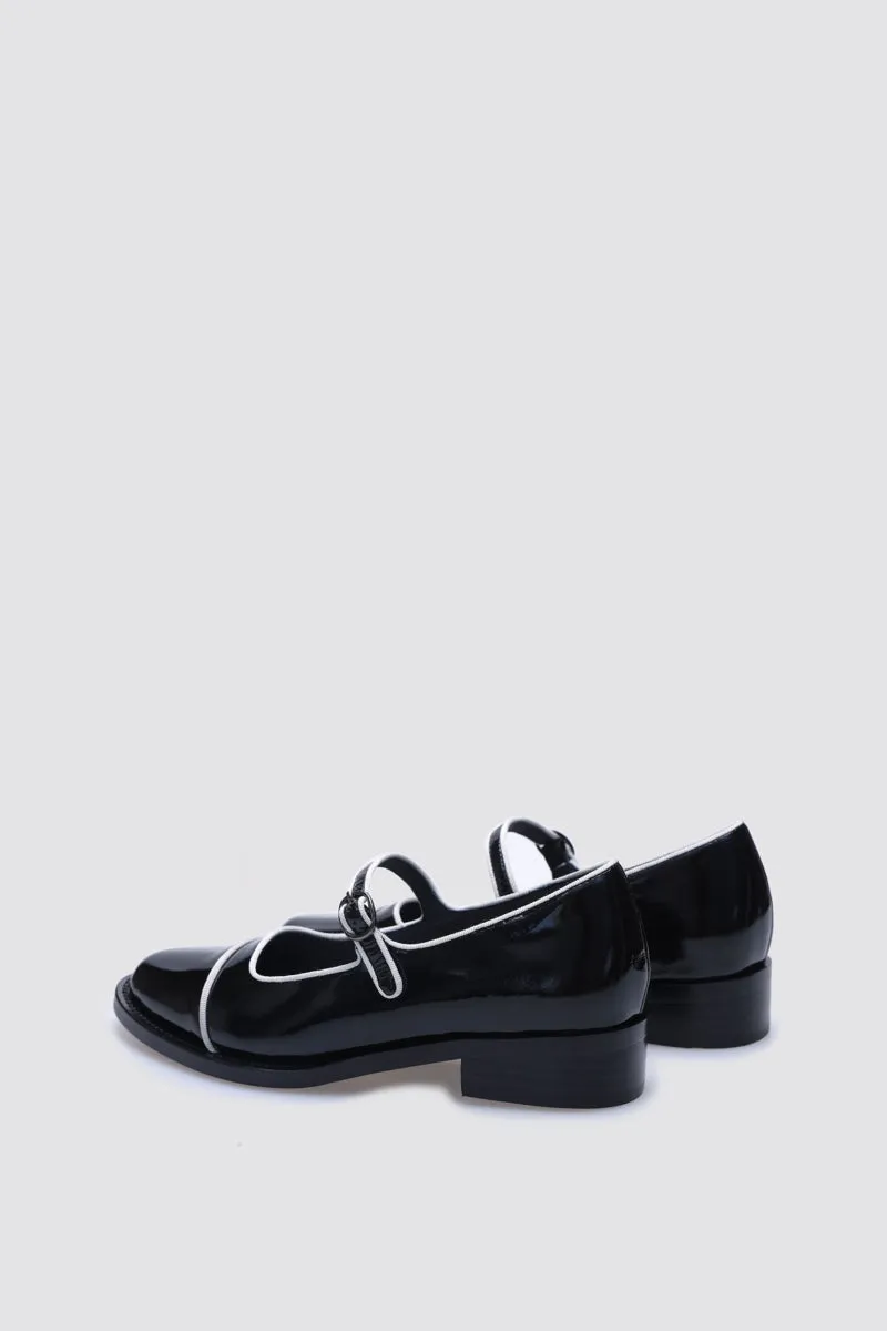 JUICY MARYJANE FLAT BLACK PATENT LEATHER