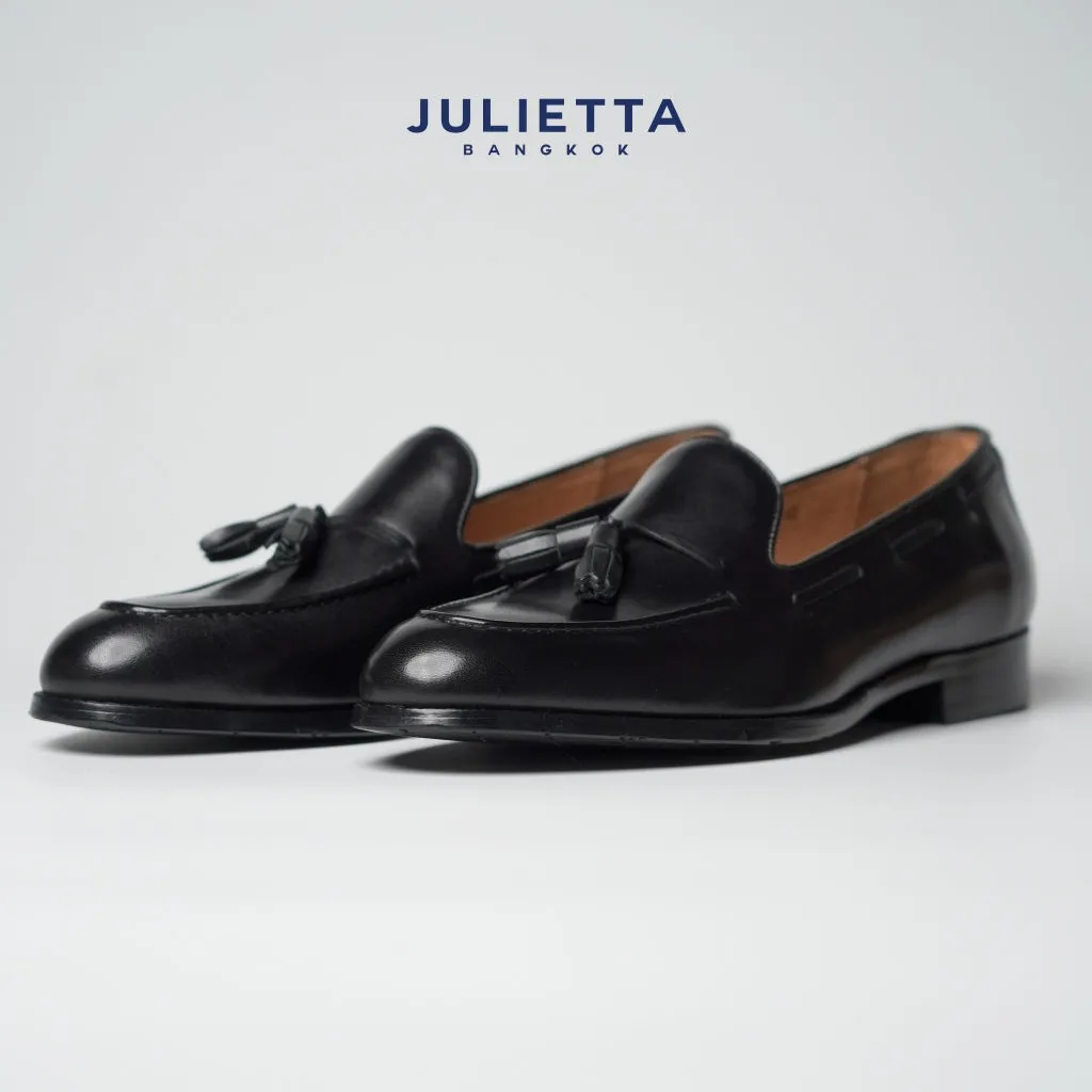 JULIETTA - Tassel Loafer Calfakin : Black