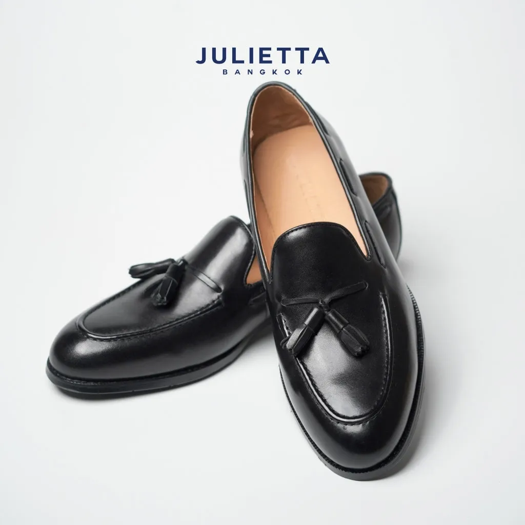 JULIETTA - Tassel Loafer Calfakin : Black