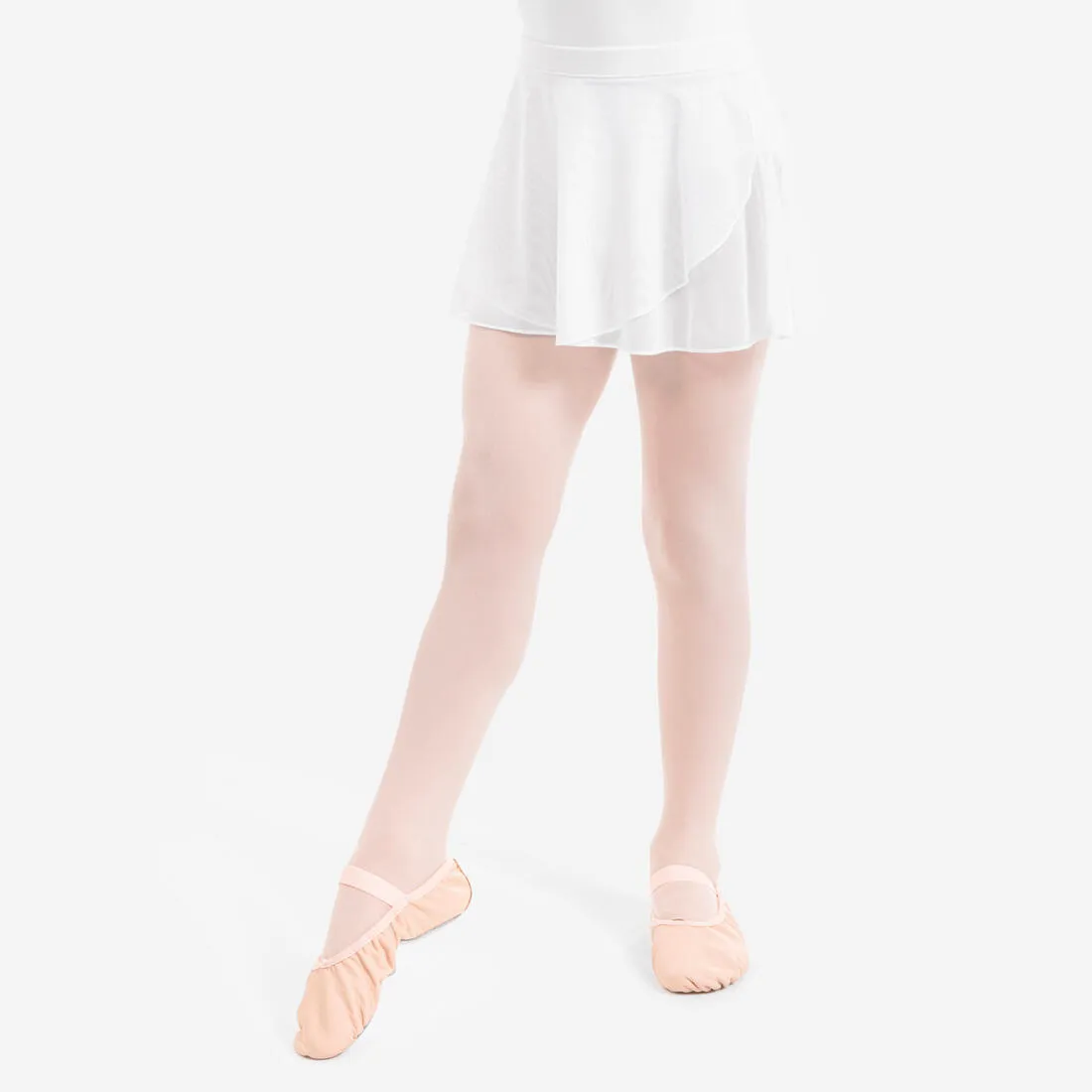 Jupette portefeuille danse classique rose en voile fille