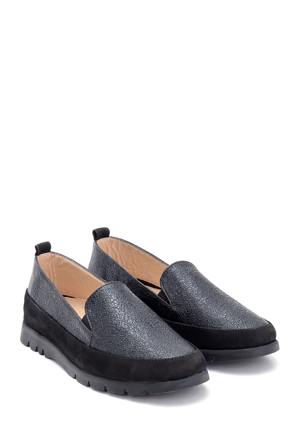 Kadın Deri Sim Detaylı Loafer