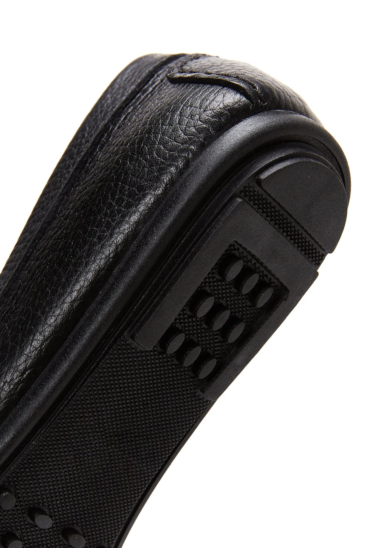 Kadın Siyah Toka Detaylı Deri Casual Loafer