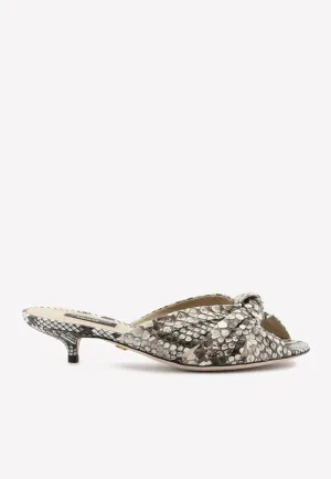 Keira 40 Python Print Leather Mules