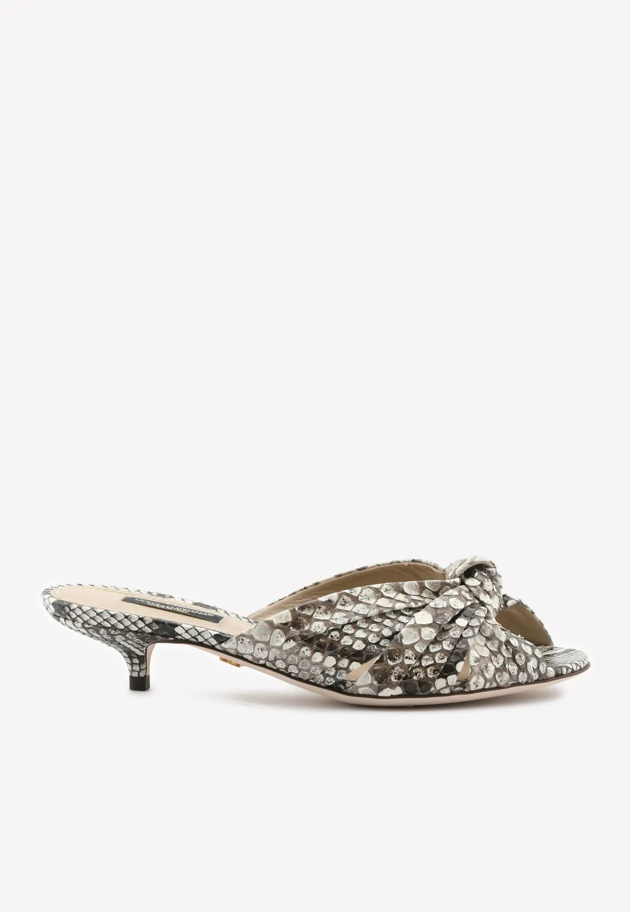 Keira 40 Python Print Leather Mules