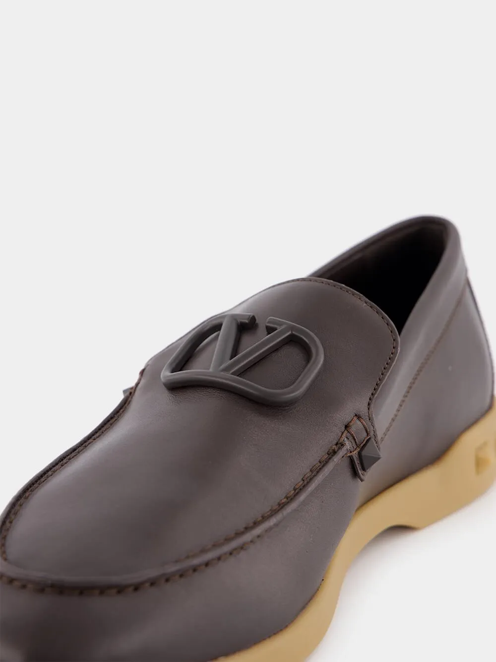 Leisure Flows Brown Leather Loafers