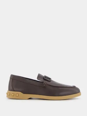 Leisure Flows Brown Leather Loafers