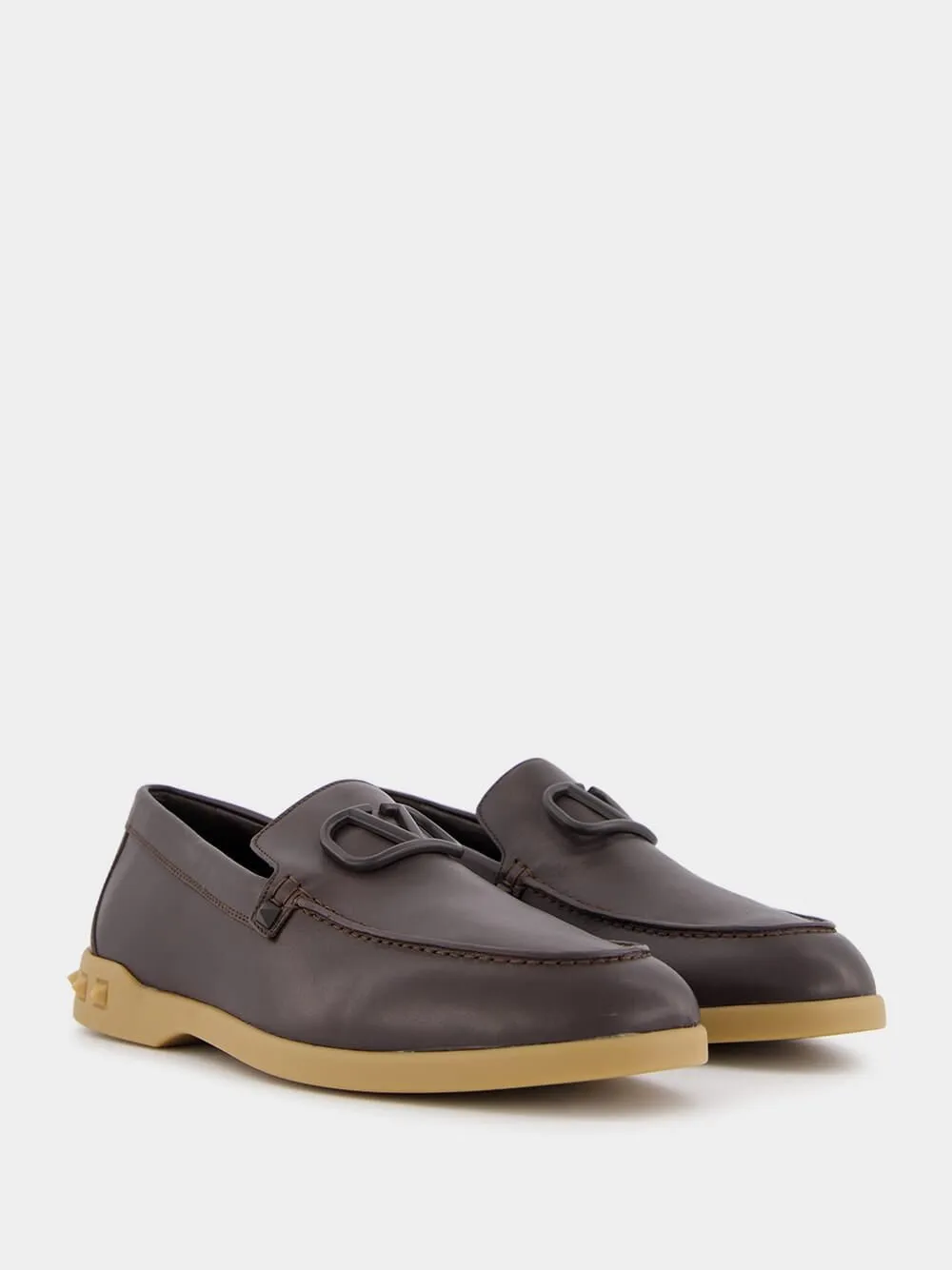 Leisure Flows Brown Leather Loafers
