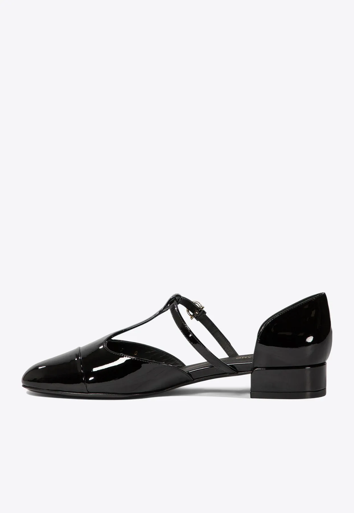 Linette Patent Leather T-strap Ballet Flats