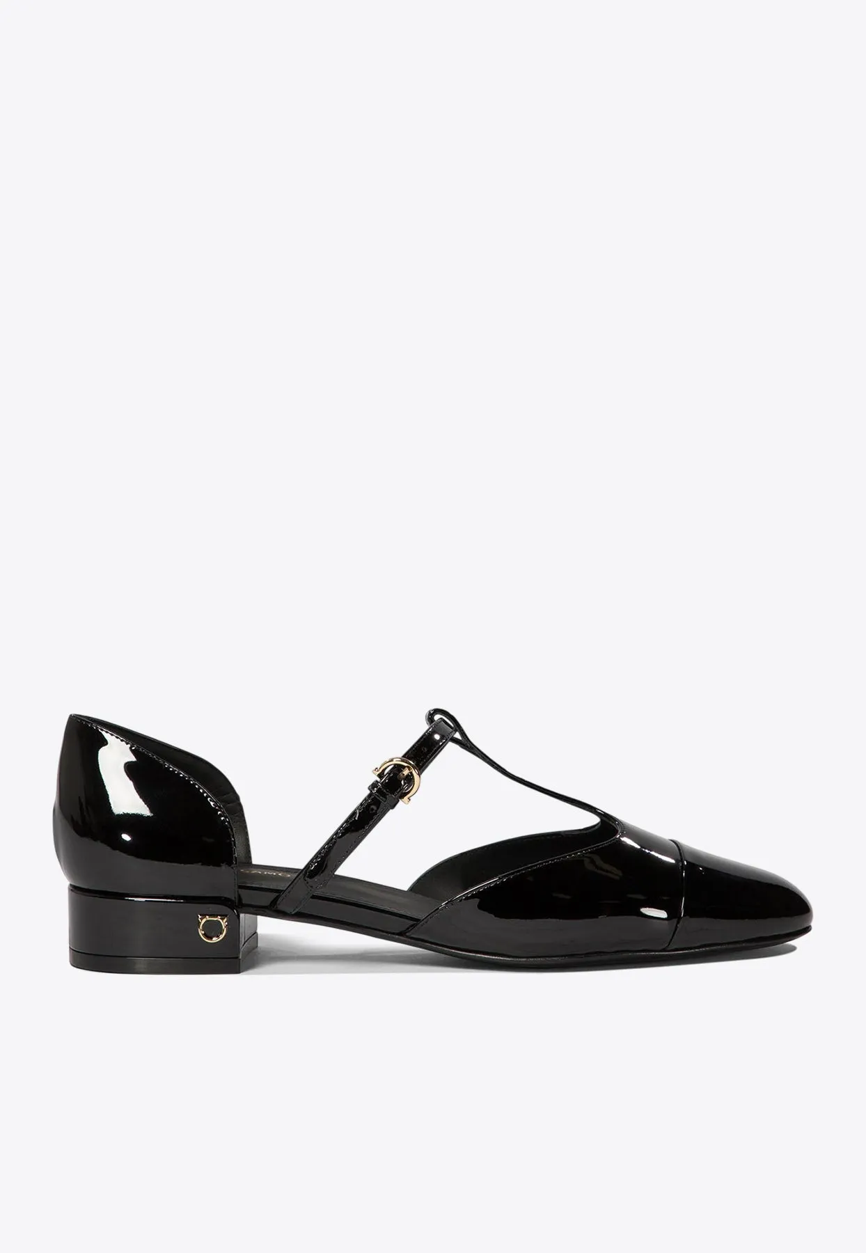 Linette Patent Leather T-strap Ballet Flats