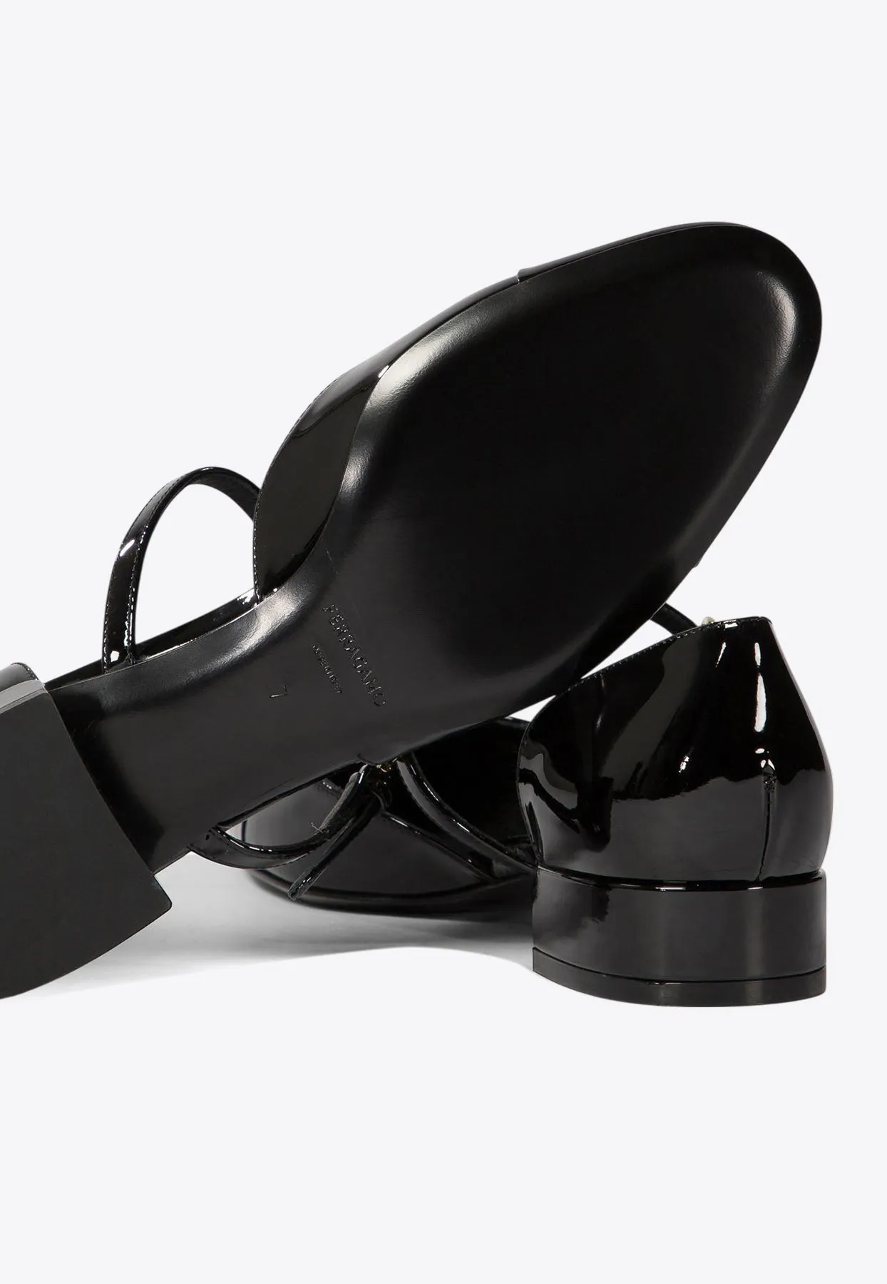 Linette Patent Leather T-strap Ballet Flats