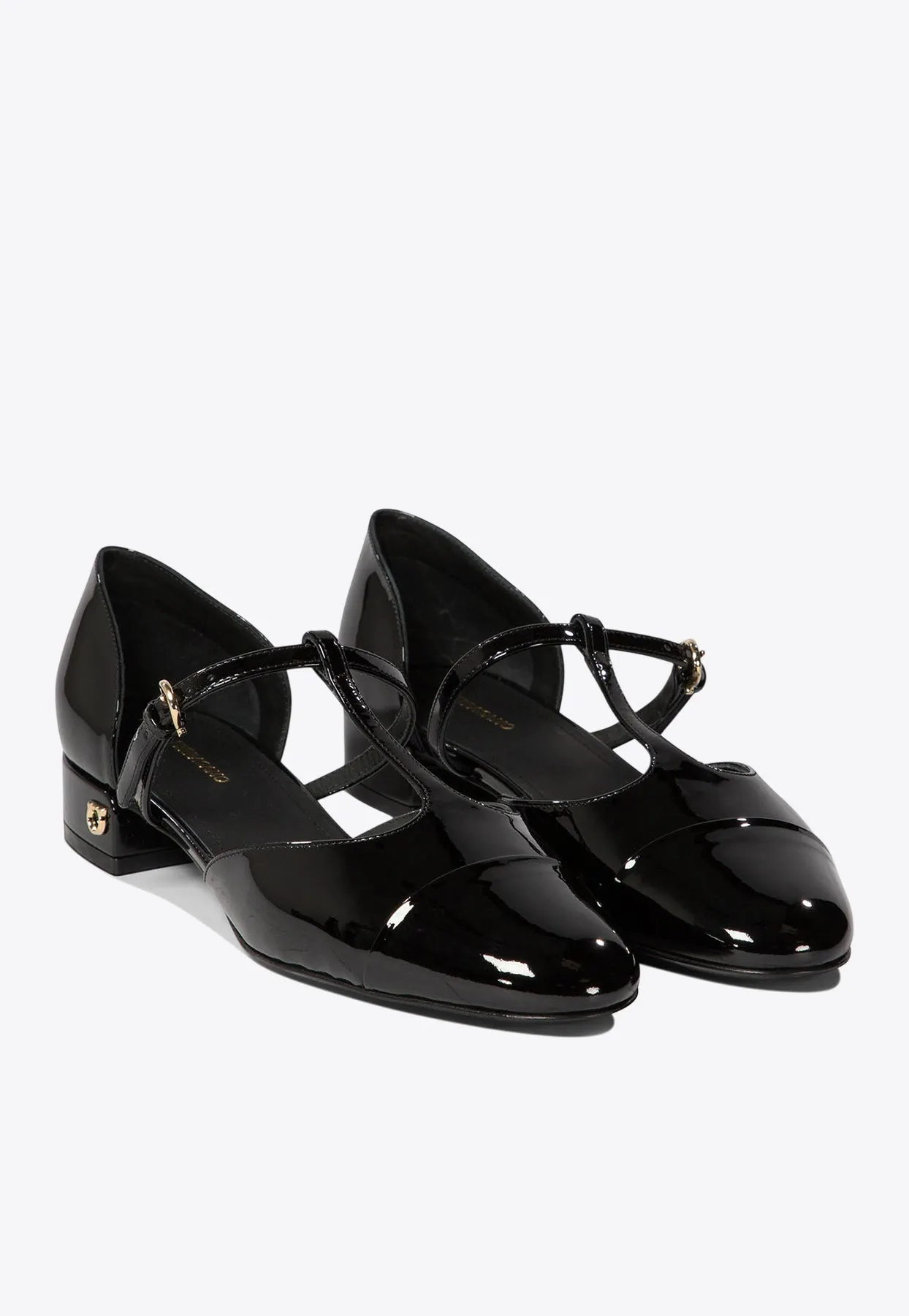 Linette Patent Leather T-strap Ballet Flats
