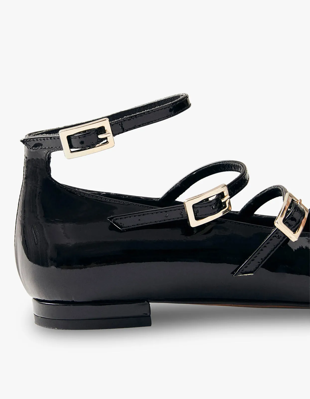 Luke Leather Ballet Flats - Onix Black