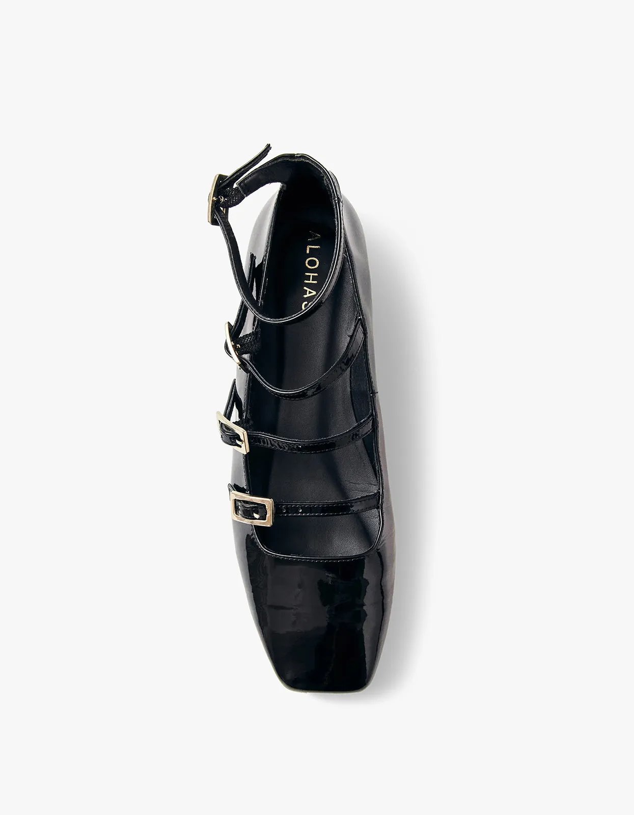 Luke Leather Ballet Flats - Onix Black