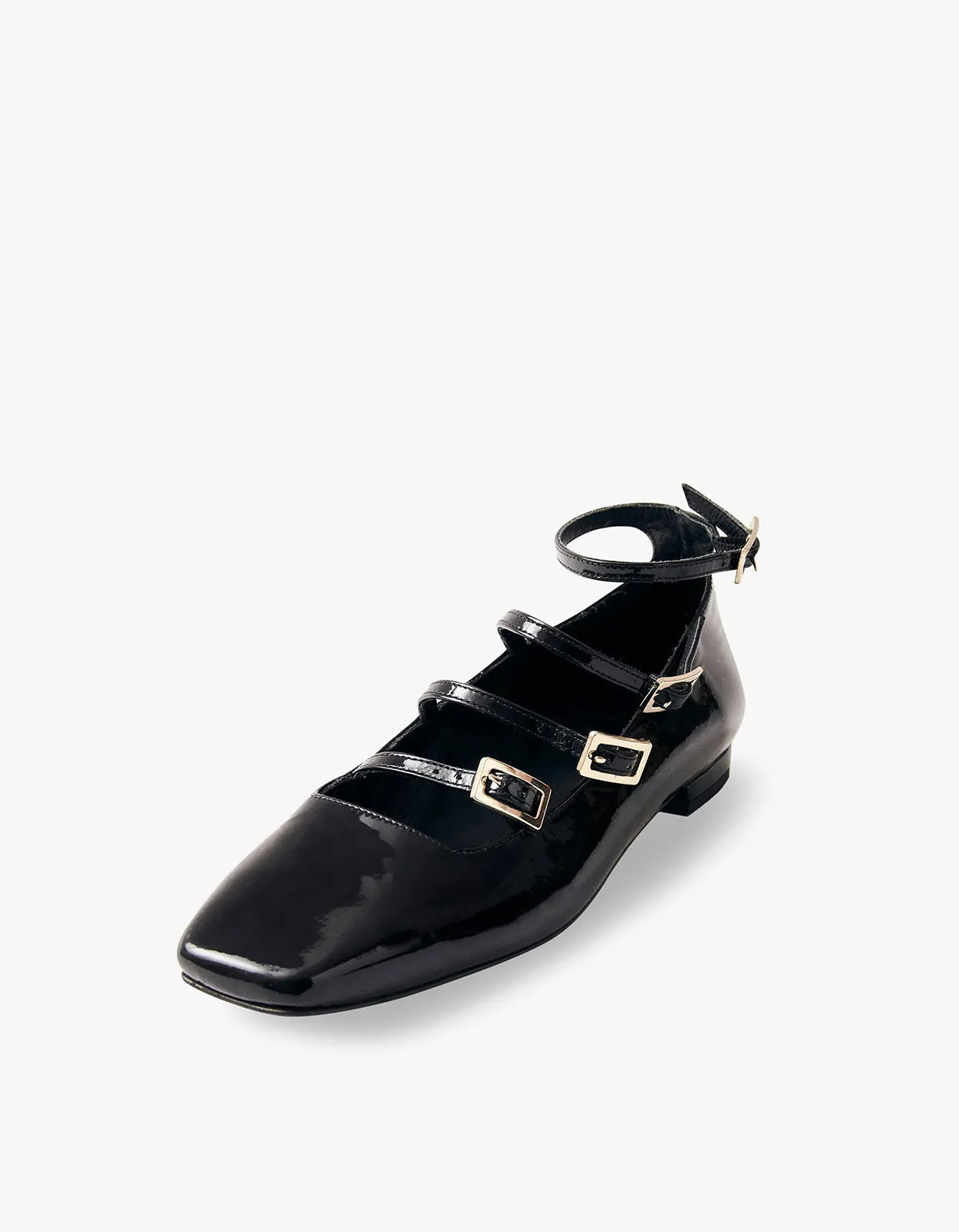 Luke Leather Ballet Flats - Onix Black